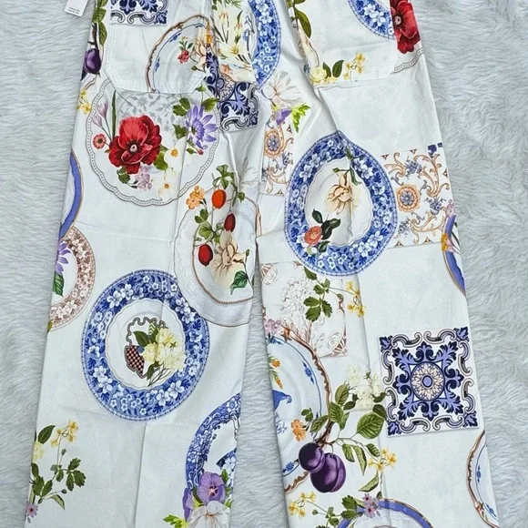 Maeve Wide Leg Pants - Multicolor Pattern - Picture 4 of 6